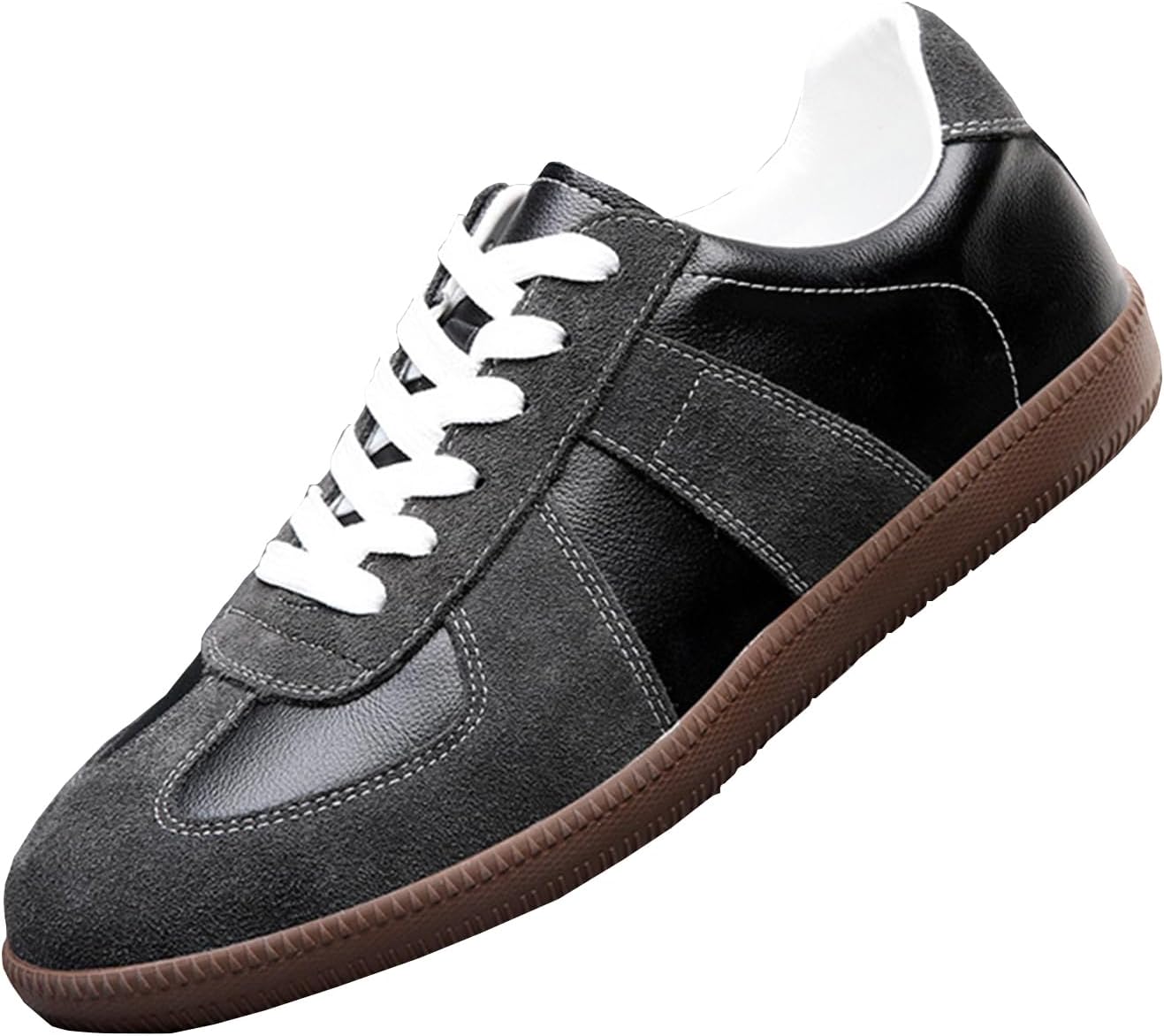 

Мужские повседневные туфли, модные кожаные кроссовки, дышащие, удобные, мягкие ходовые туфли для мужчин Abborora, черный