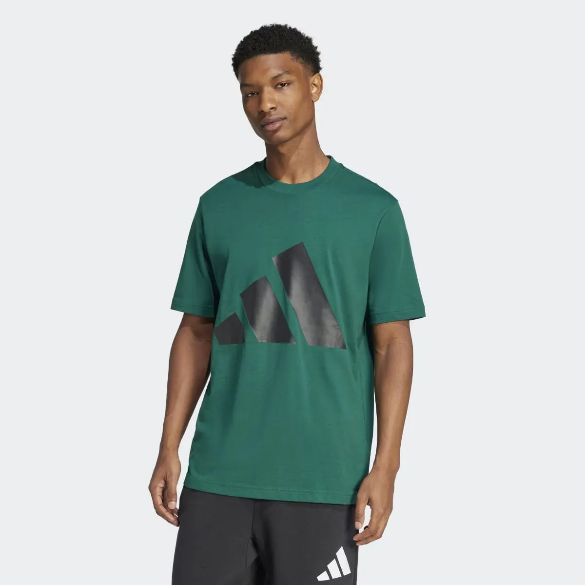 

Мужская футболка Essentials с большим логотипом Adidas, зеленый