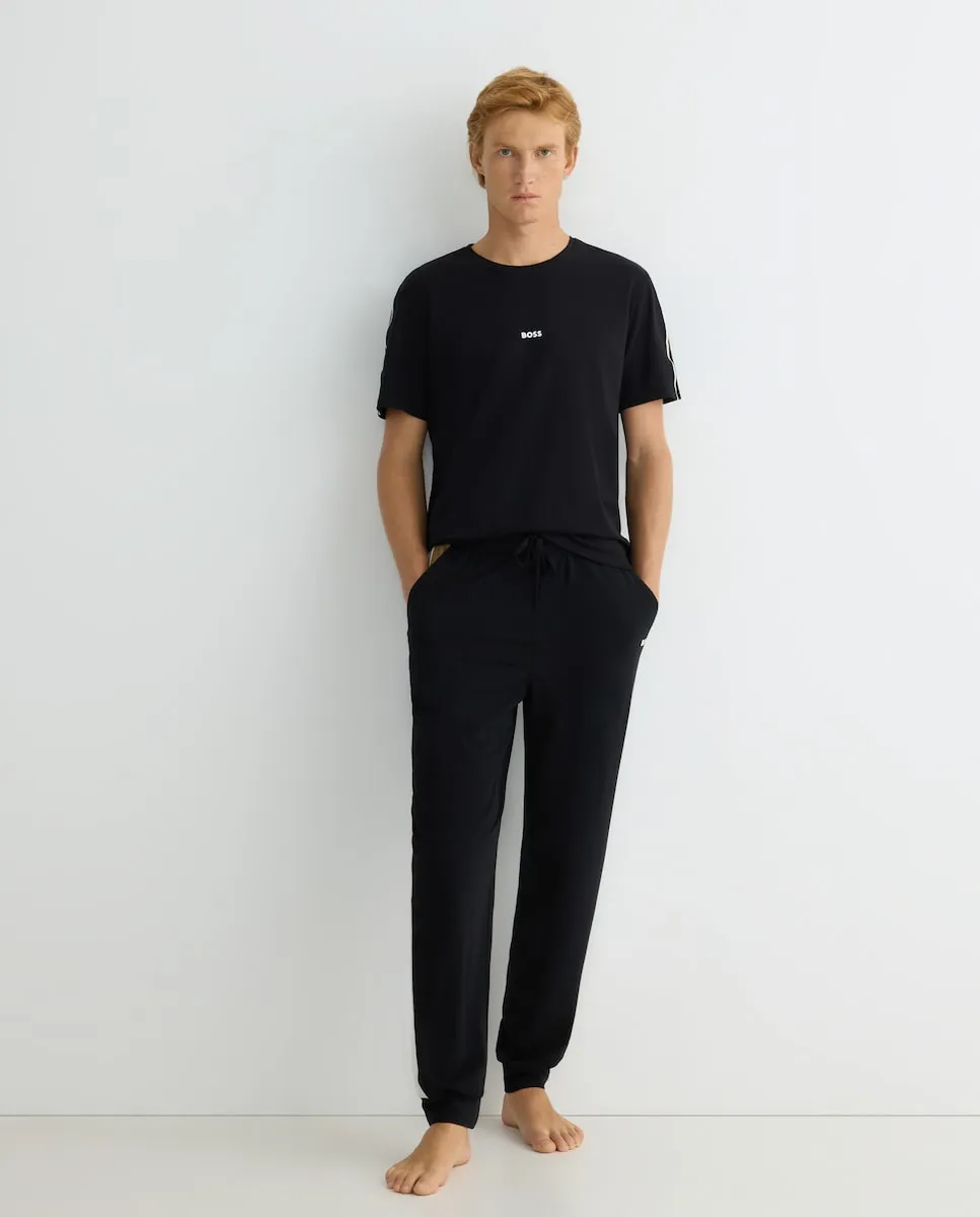 

Длинные мужские пижамные штаны из хлопка Boss, черный