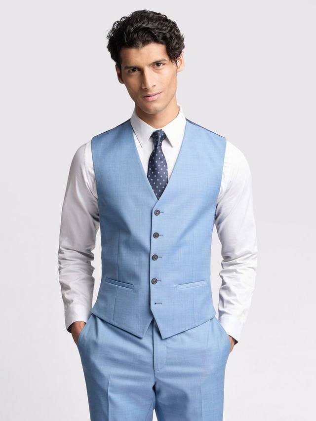 

Роскошный жилет из шерсти блейка Ted Baker, синий