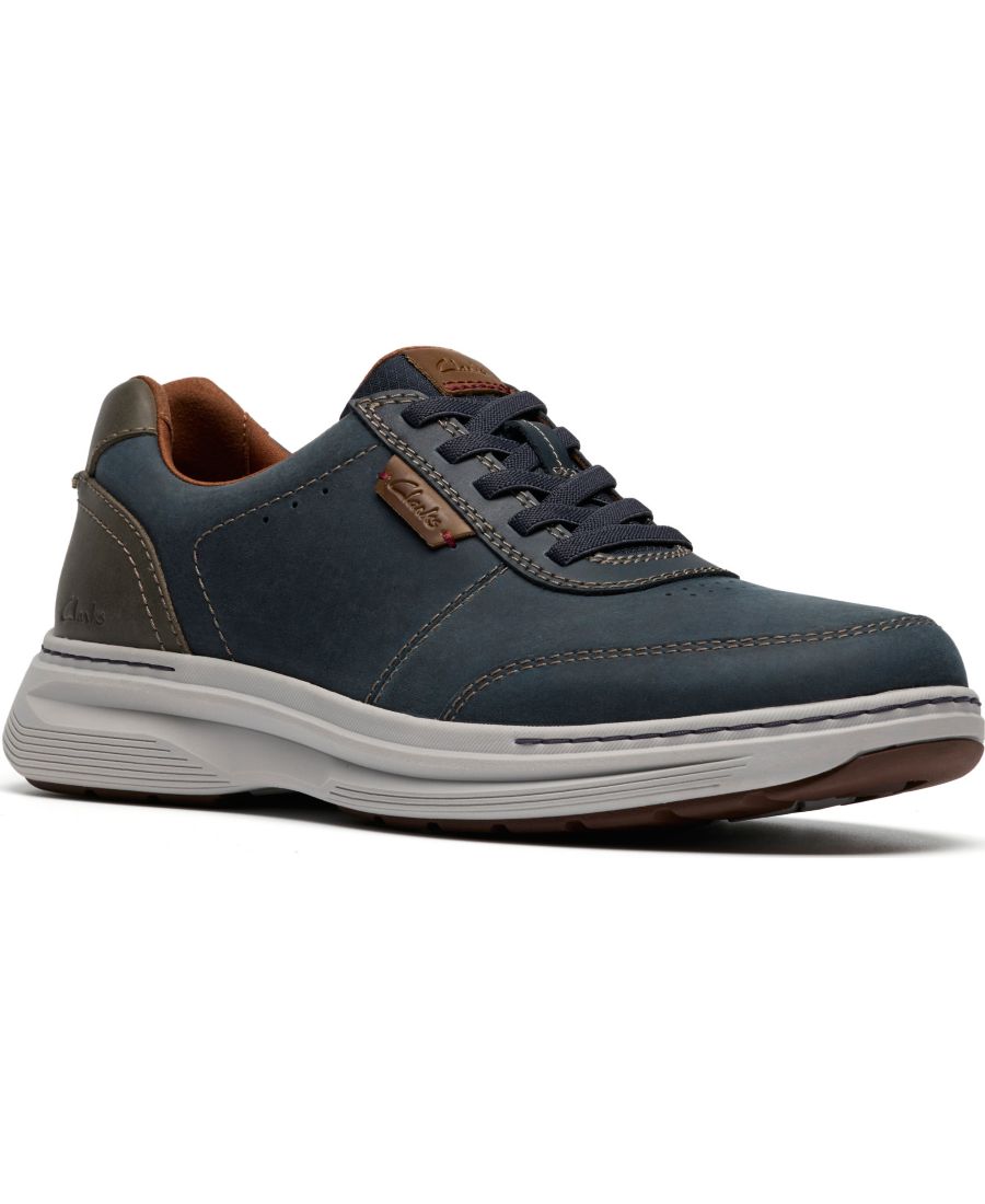 

Мужские повседневные кроссовки Craftwell на шнуровке Clarks, Navy leather