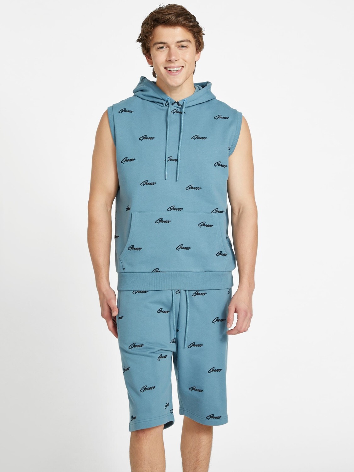 

Толстовка без рукавов с логотипом Derek Guess Factory, цвет Cyclone Blue