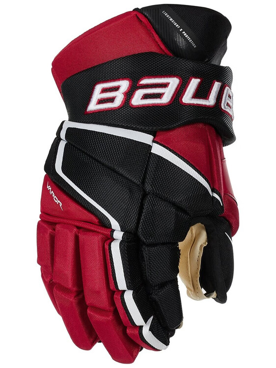 

BAUER Новые хоккейные щитки 3X PRO, перчатки для хоккея, экипировка для соревнований, черно-красные перчатки 36 см