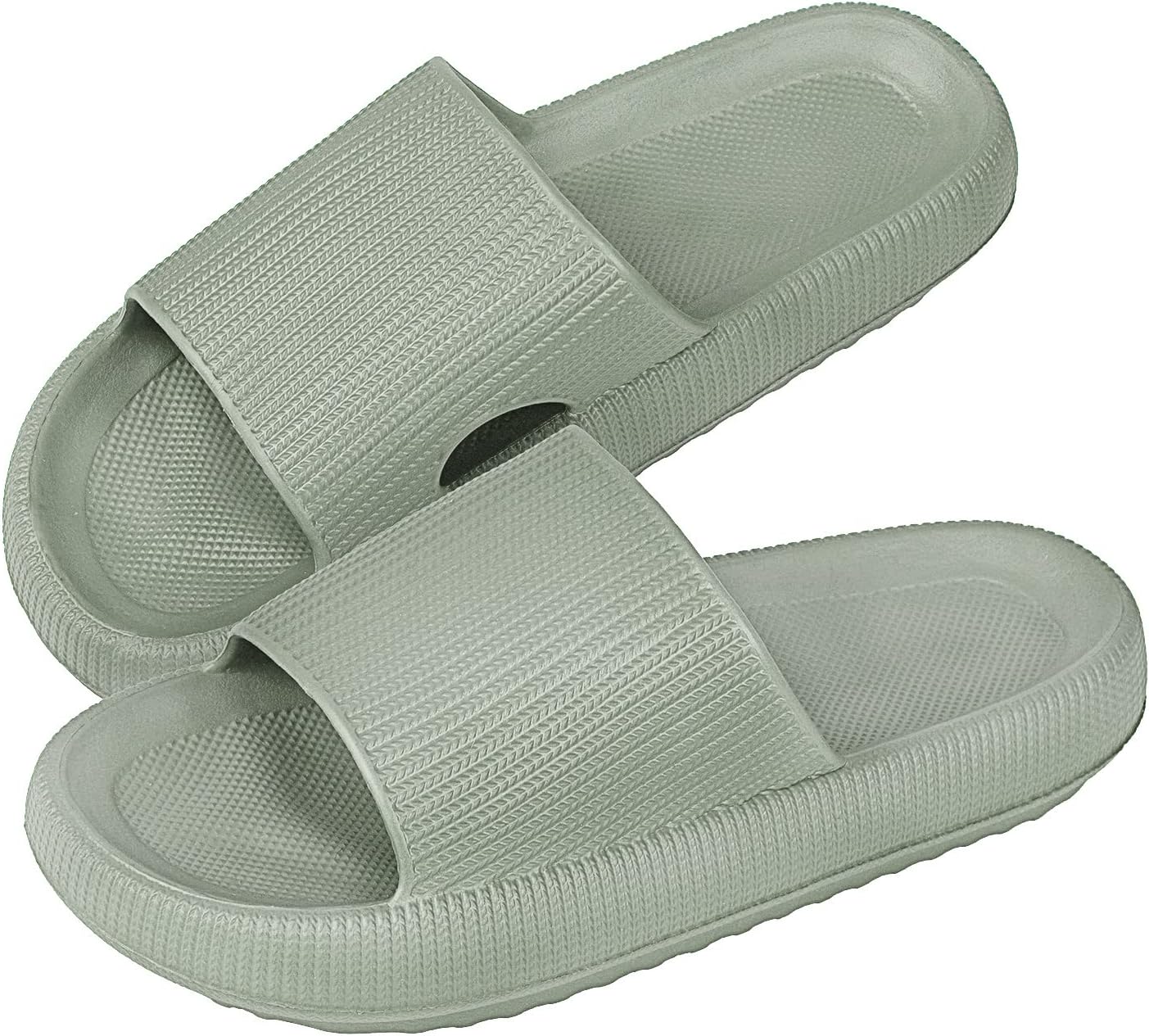 

Женские сланцы MoneRffi Pink Cloud - повседневные шлепанцы с открытым носком, на легкой подошве, с искусственным мехом снаружи и пластиковым материалом, зеленый