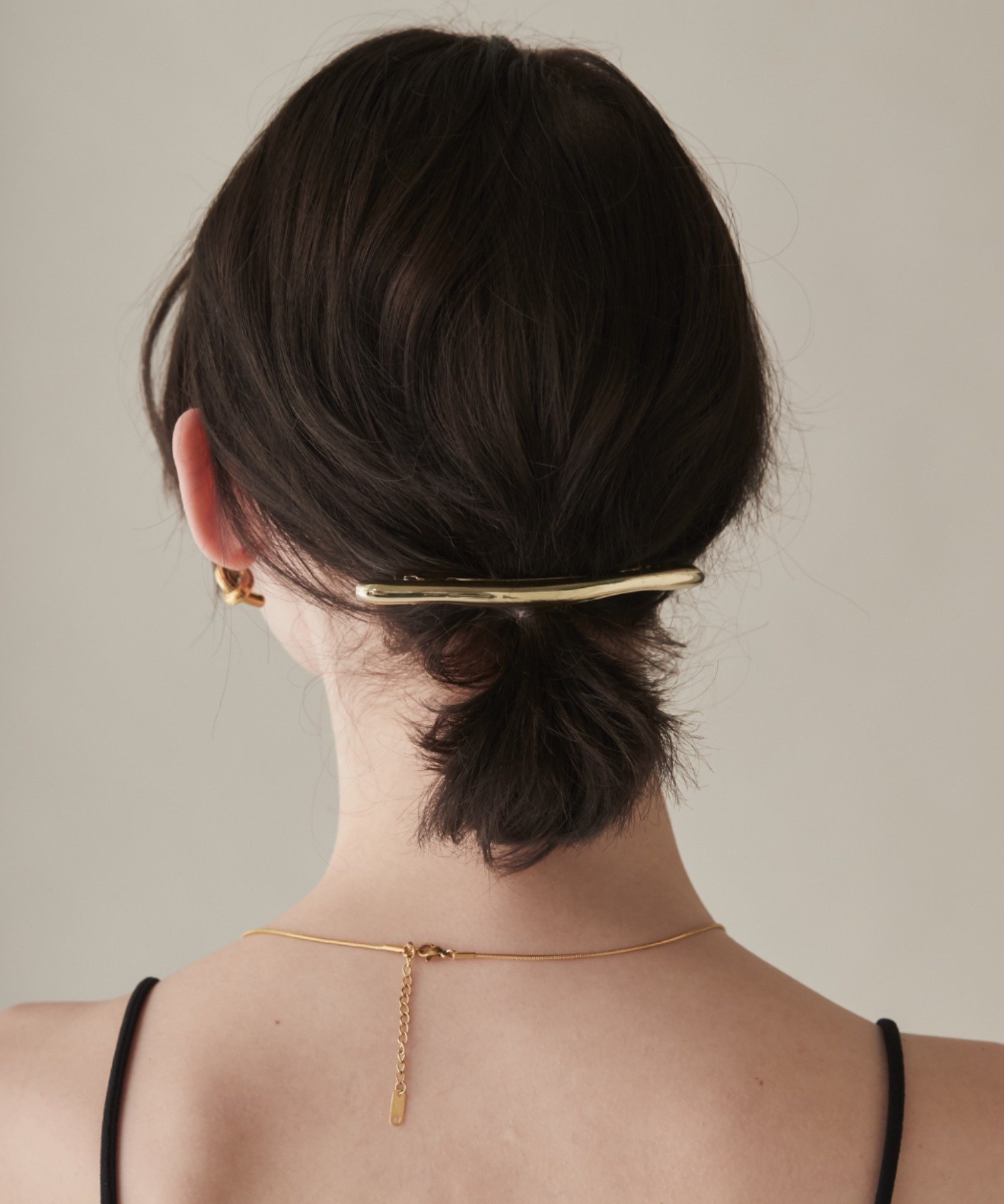 Металлическая заколка для волос Nuance Line Ciite', gold — фото 4