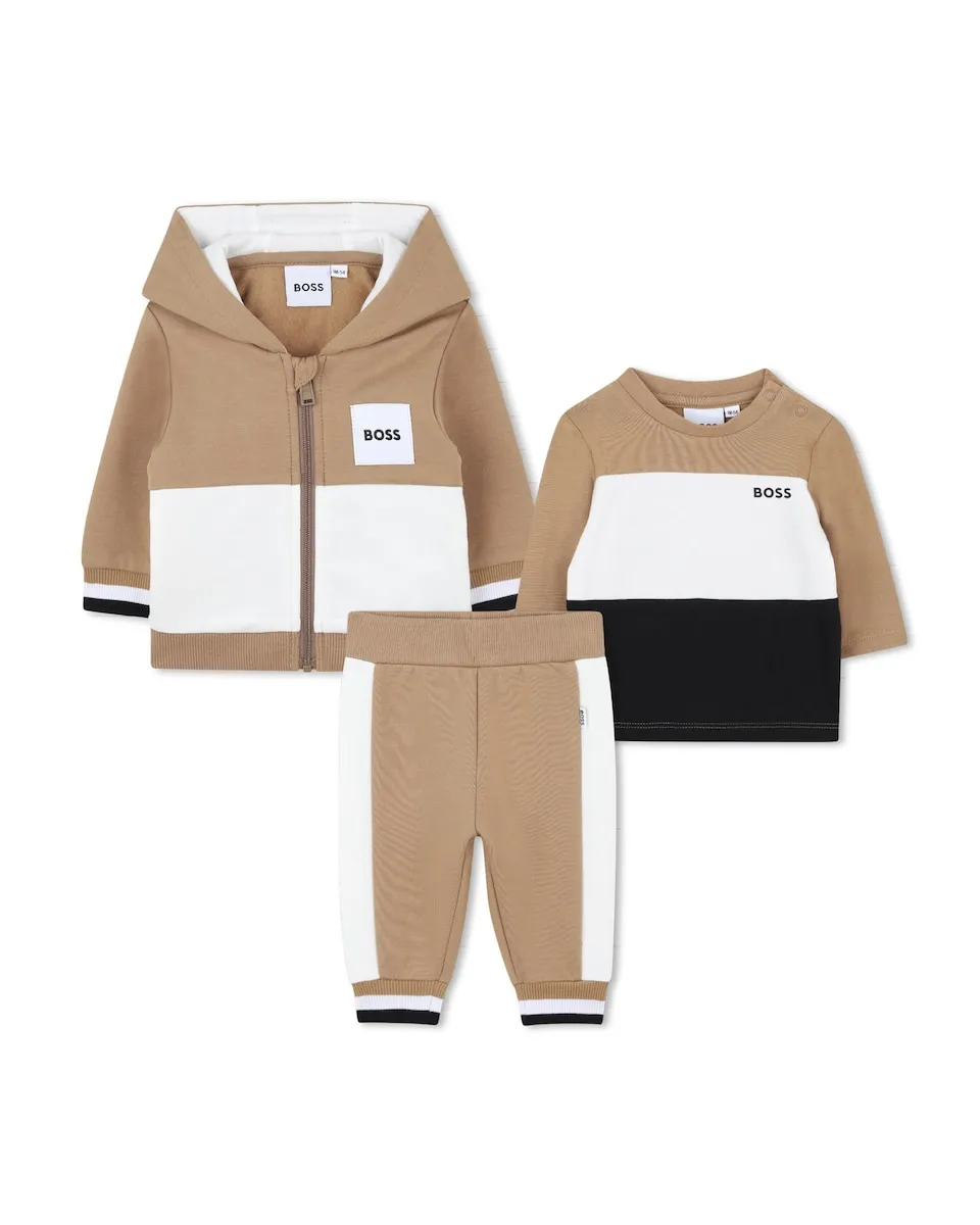 

Комплект для младенца коричневого цвета с длинными рукавами BOSS Kidswear