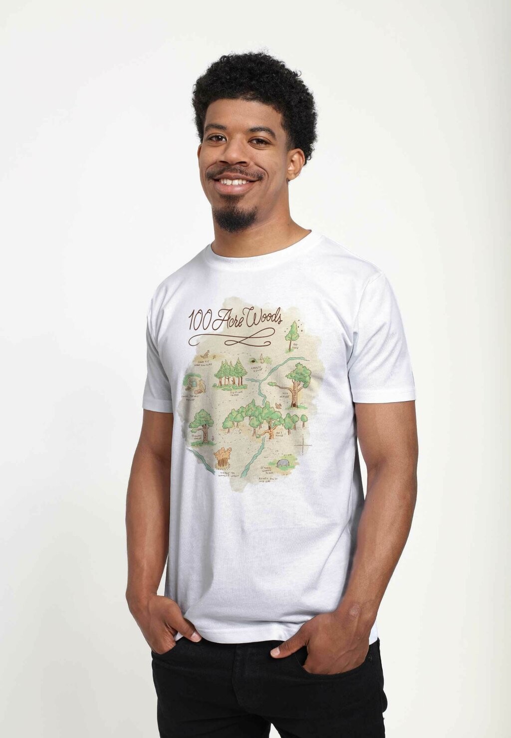 

Футболка с принтом DISNEY WINNIE THE POOH 100 ACRE MAP UNISEX Henry Tiger, белый