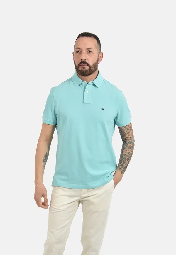 Поло Tommy Hilfiger Mw0Mw17770, бирюзовый