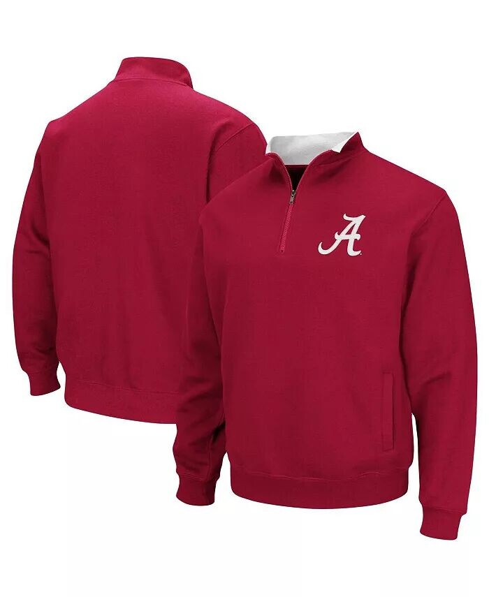 

Мужская толстовка Crimson Alabama Crimson Tide Big and Tall Tortugas с застежкой-молнией на четверть Colosseum