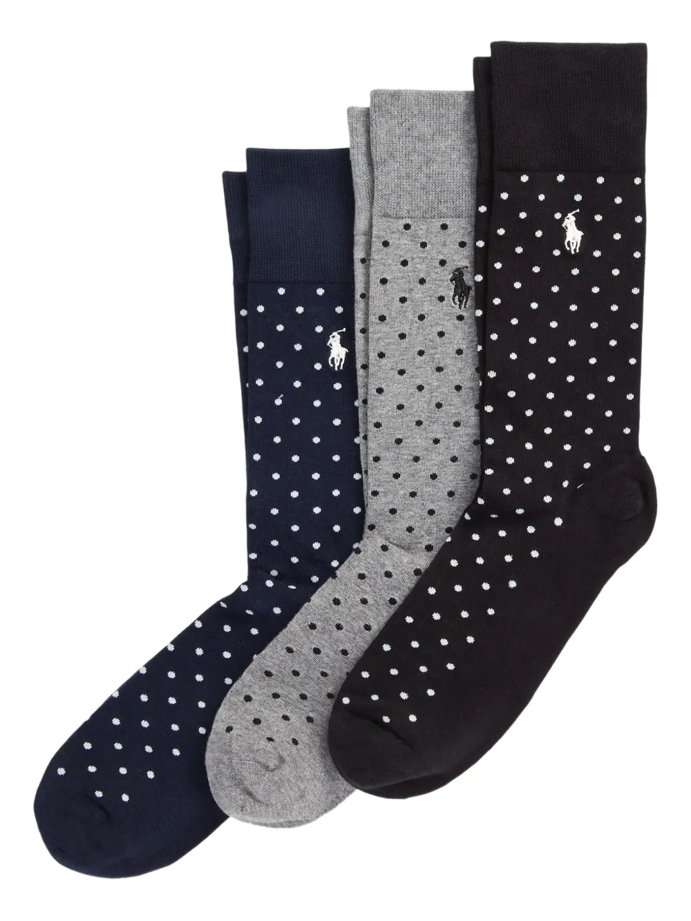 

Комплект из трех пар носков с логотипом Polo Ralph Lauren, синий