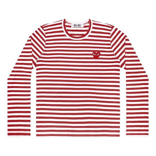 

Футболка striped long-sleeve t-shirt 'red white' Comme Des Garcons Play, белый