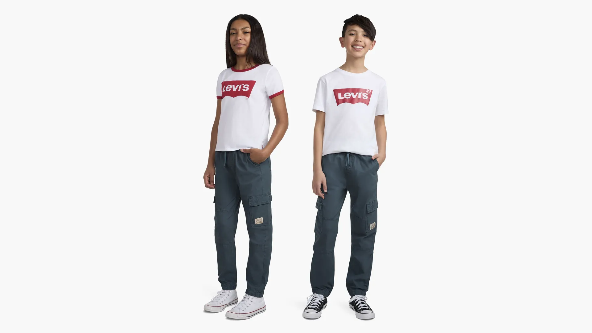 

Свободные брюки-карго для бега для больших мальчиков 8–20 лет Levi's, цвет Dark Slate