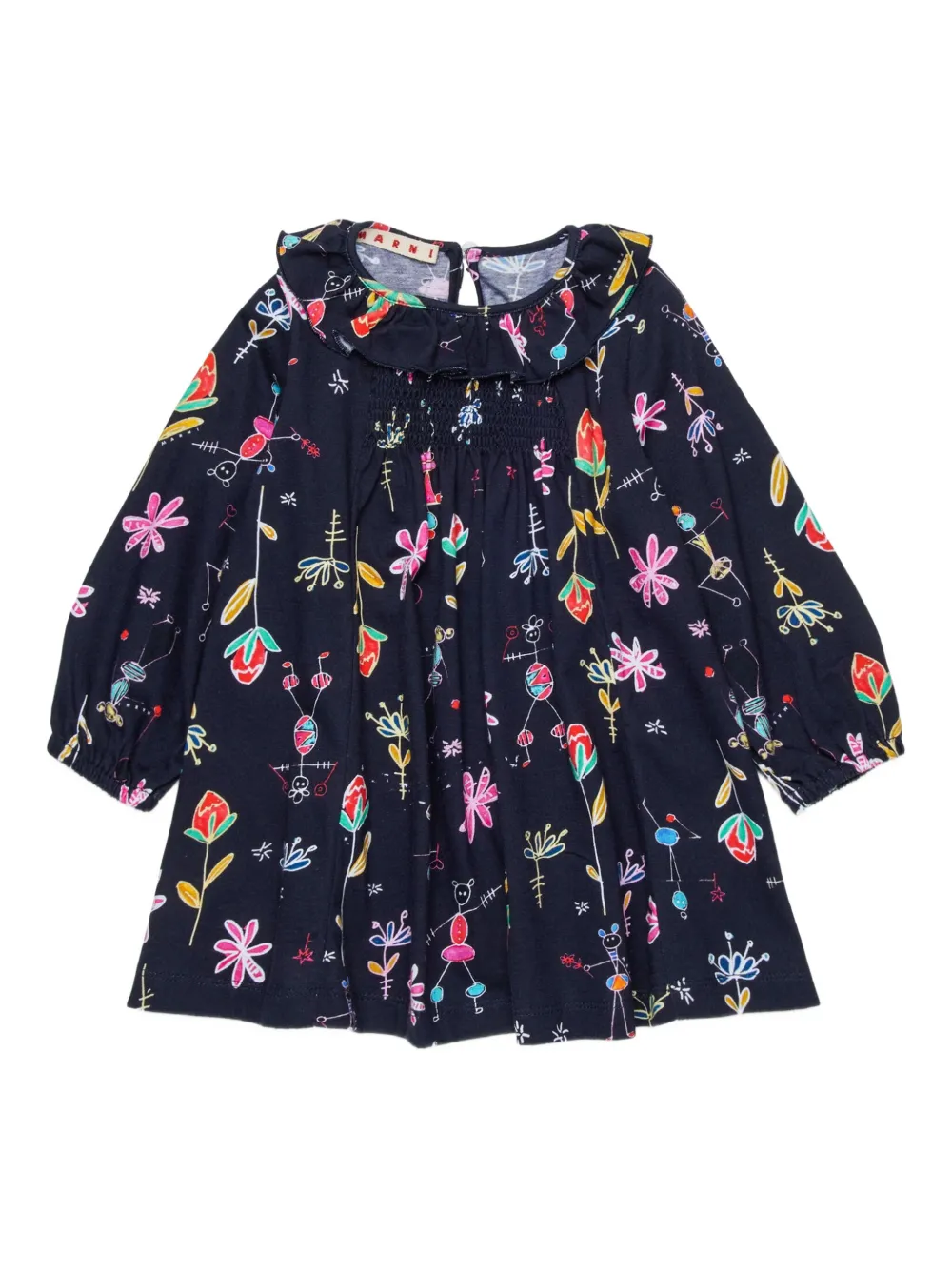 

Платье с принтом Marni Kids, черный