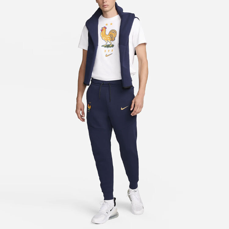 Трикотажные спортивные штаны мужские черные/синие Nike, черный/синий — фото 3