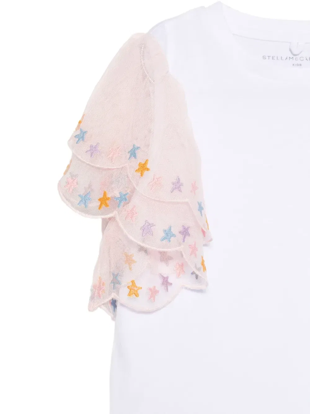 Футболка с оборками Stella McCartney Kids, белый — фото 3