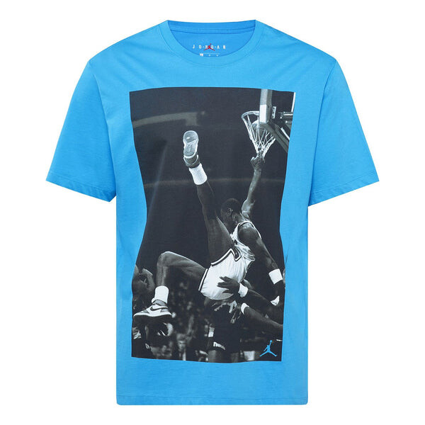 

Футболка hangtime фотопечать короткий рукав Air Jordan, синий