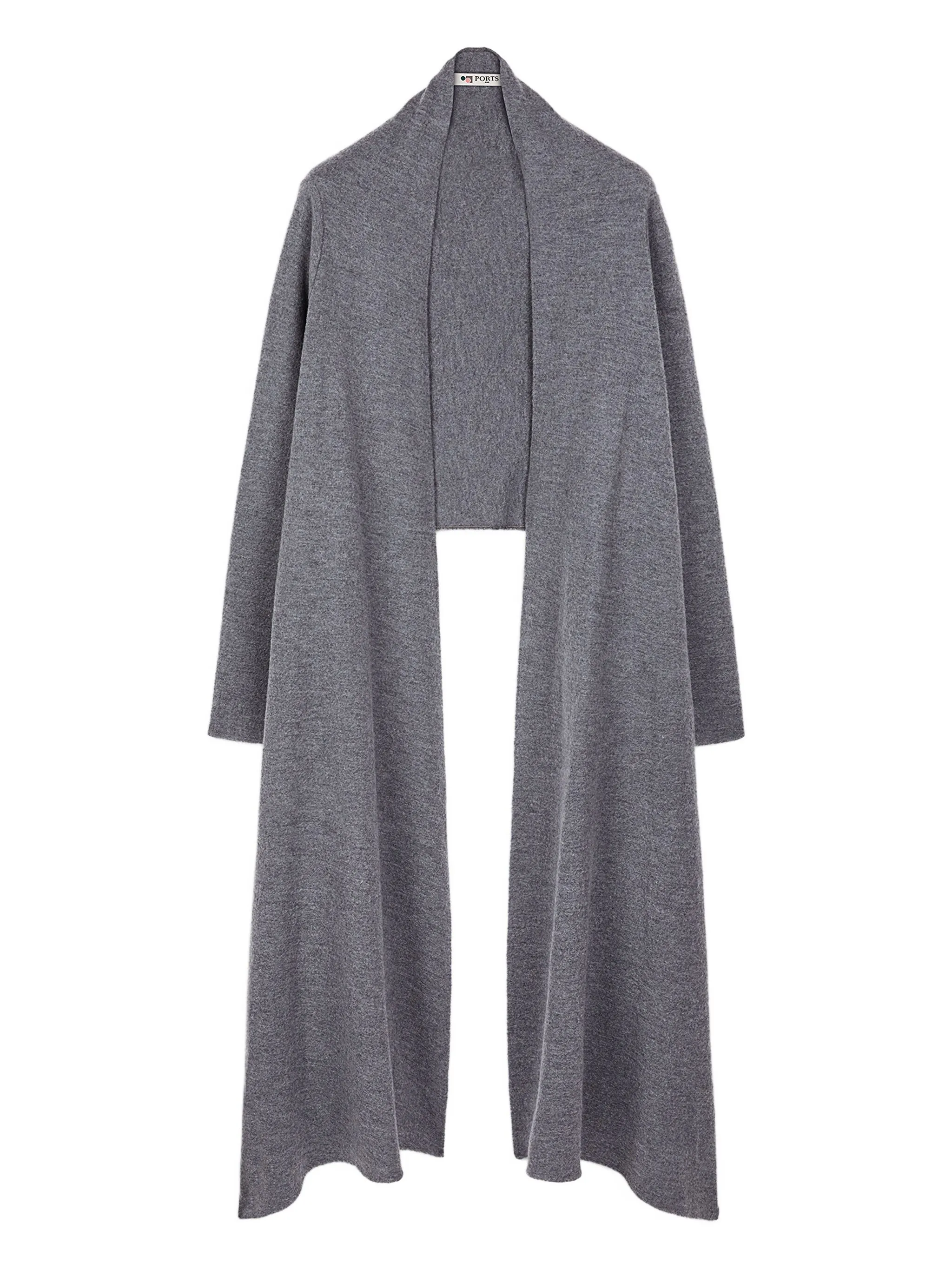 

Шерстяной свитер с драпировкой Ports 1961, серый