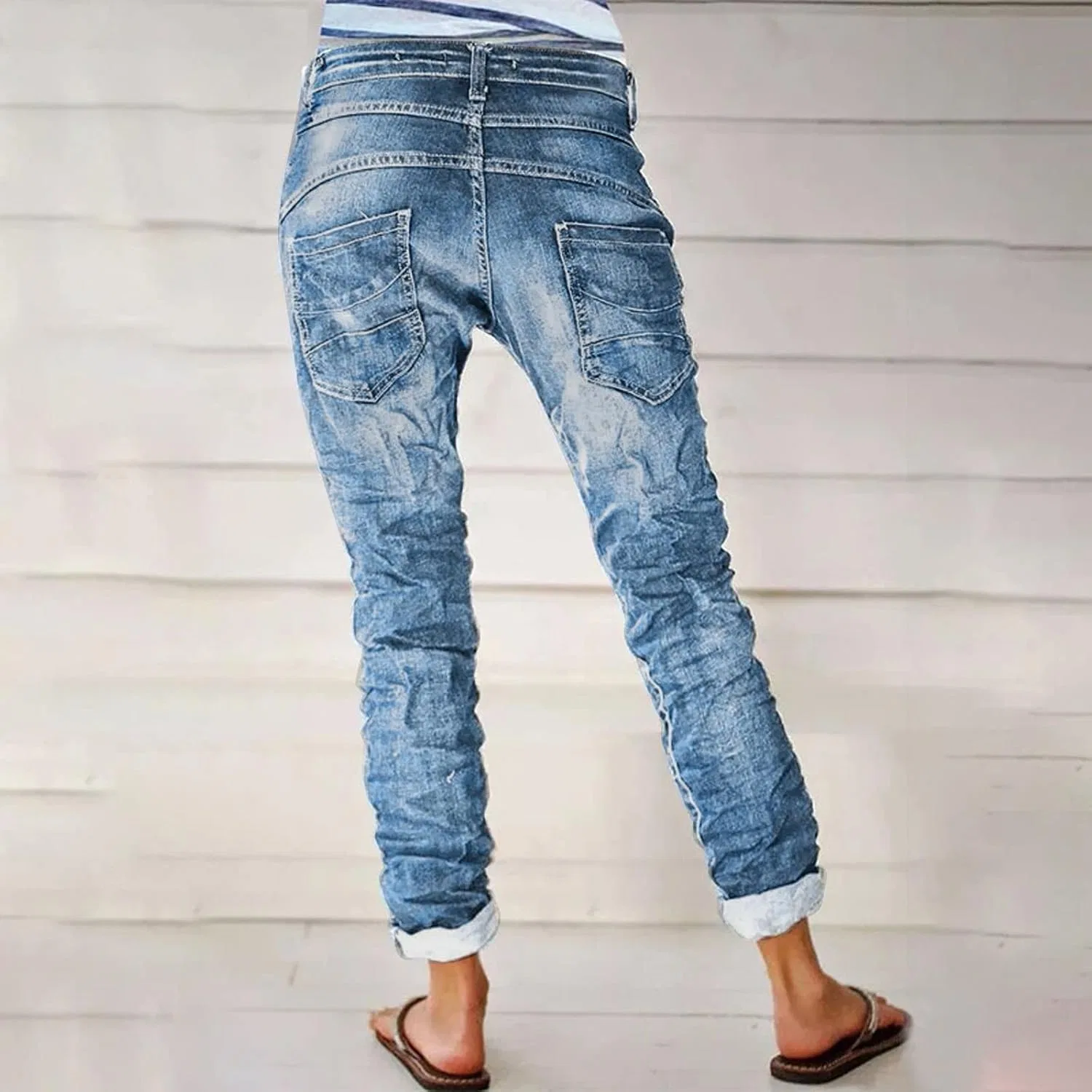 Джинсы свободные, Jeans, синие — фото 3
