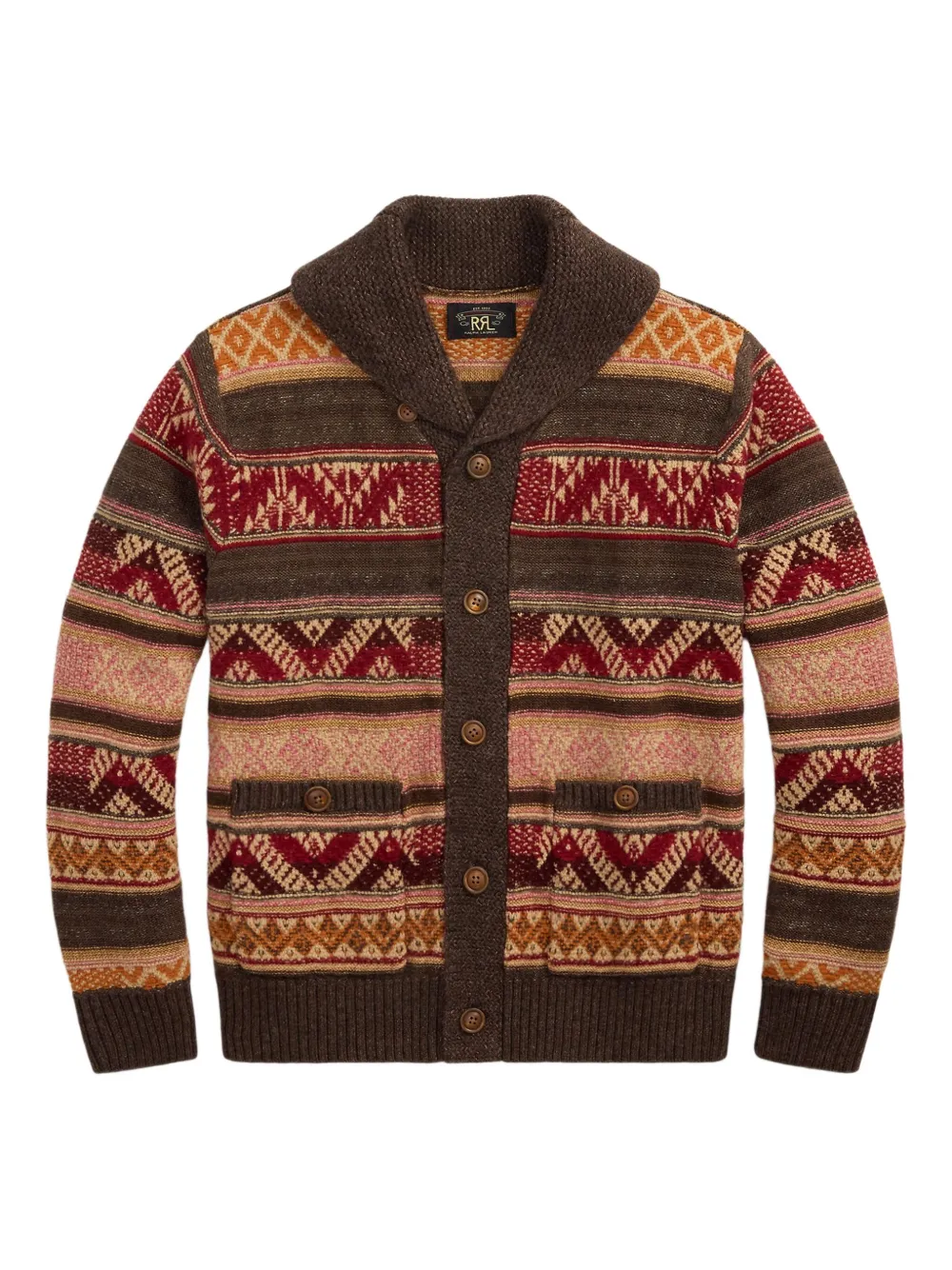 

Кардиган с узором Ralph Lauren RRL, коричневый