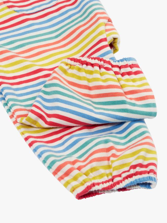 Детский комбинезон из органического хлопка в полоску baby dory rich Frugi, цвет Cornflower Rainbow — фото 2