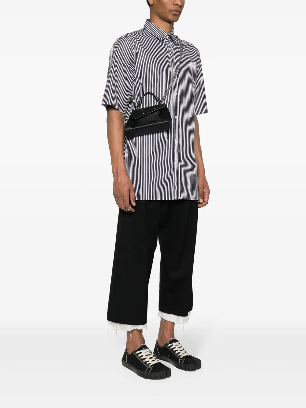 Мини-сумка Snatched асимметричного кроя MAISON MARGIELA, черный — фото 2