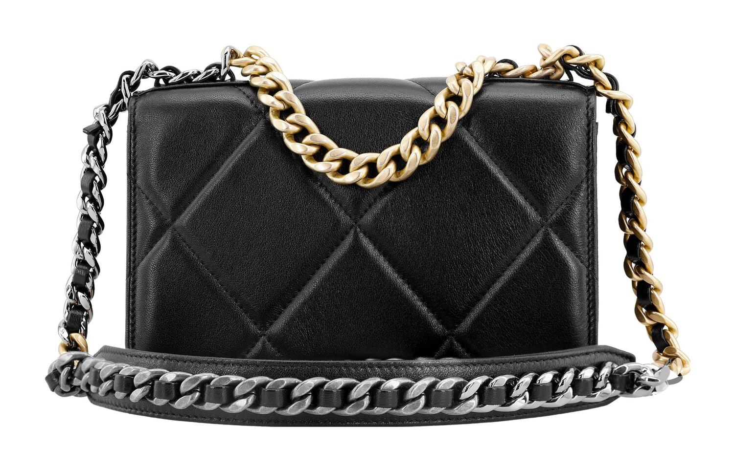 CHANEL Сумка на цепочке из овчины через плечо женская черная — фото 4