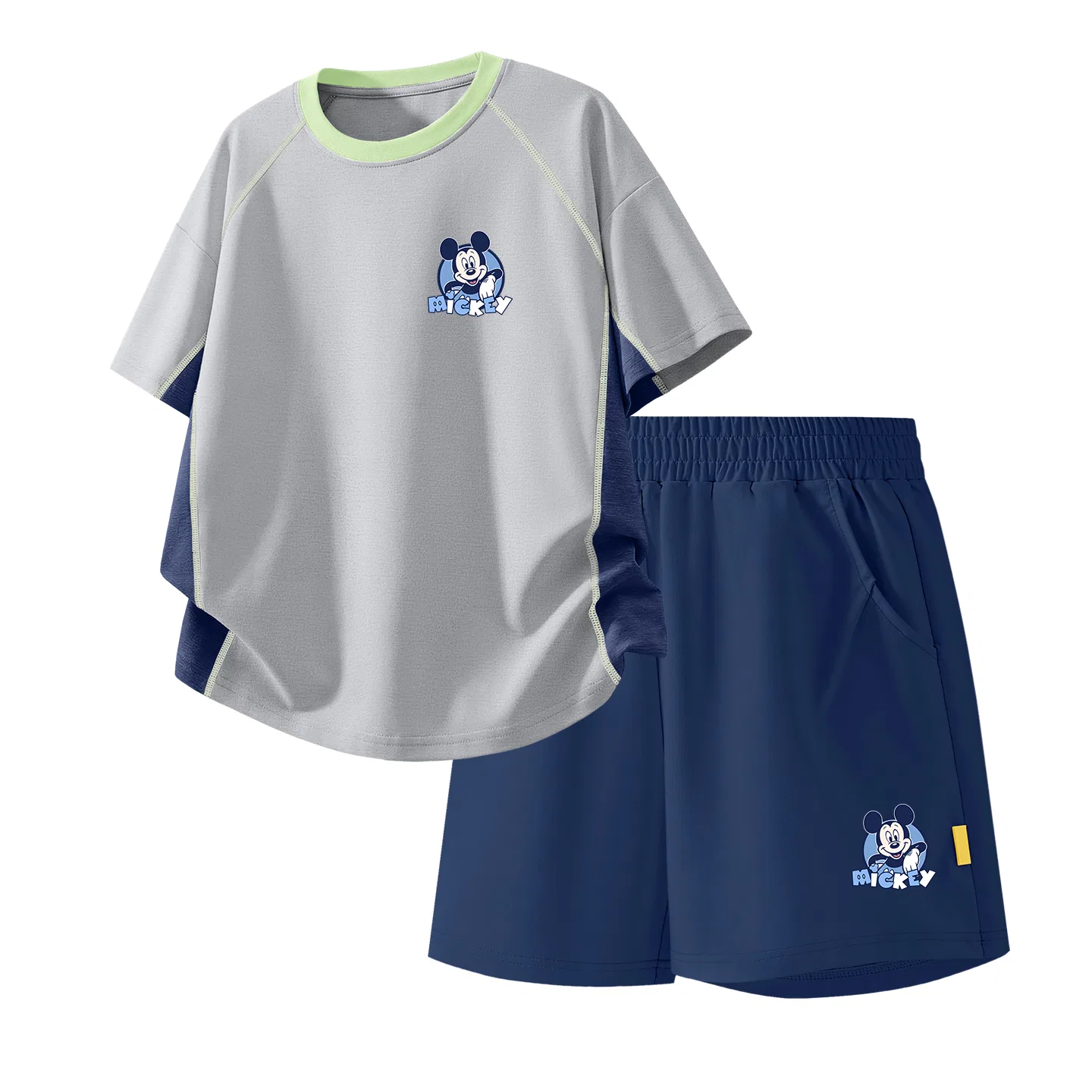 Детский спортивный костюм Casual Sportswear Two Piece Set Disney, Indigo Wall Breaker K Gray+Indigo Wall Breaker K_Bottom Right Deep Sea Blue