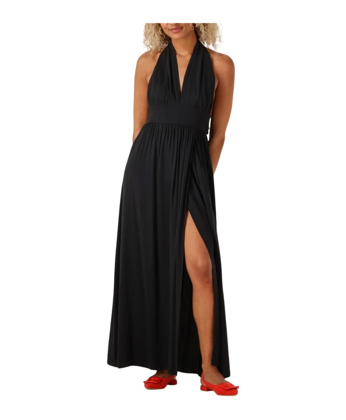 

Черное платье-халат Dominic макси Freebird, черный