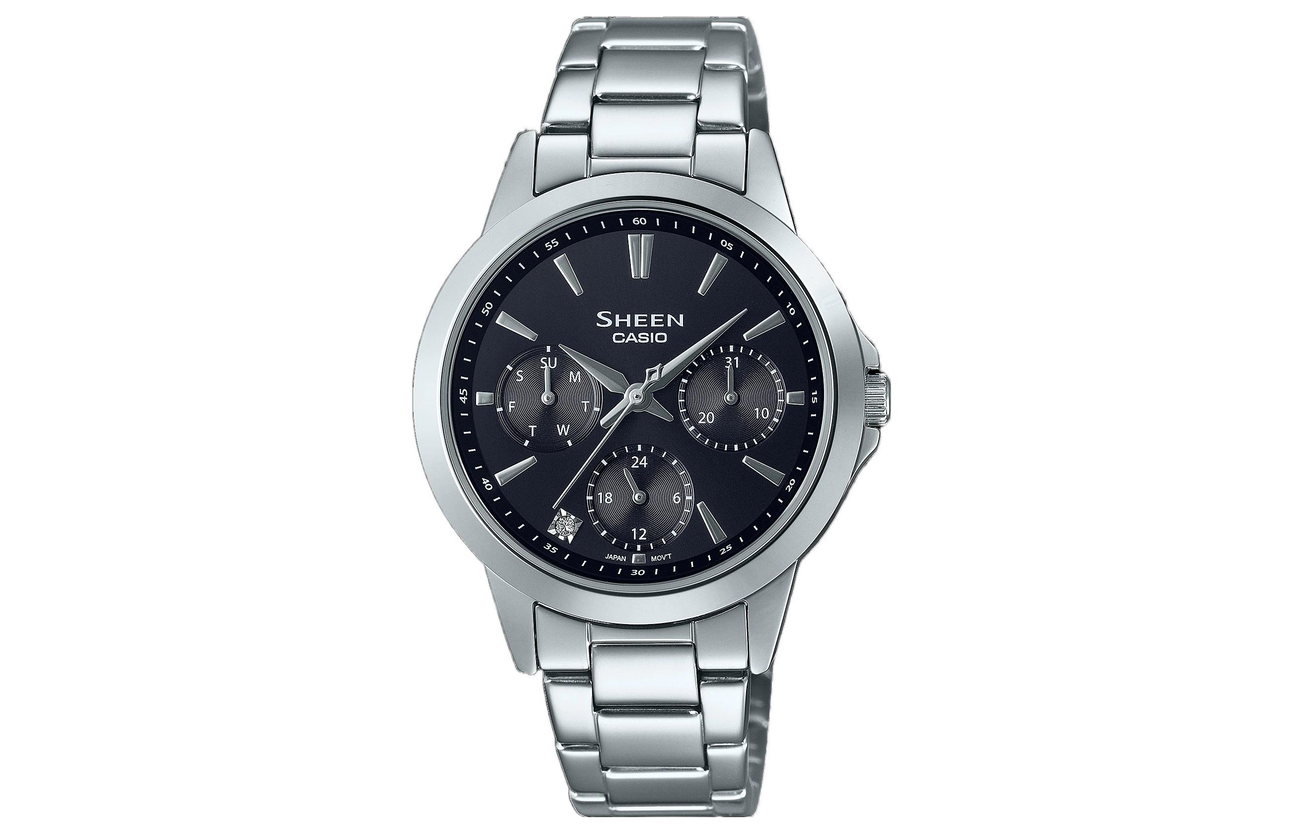 

CASIO Часы Women's SHEEN Black Watch SHE-3516D-1A