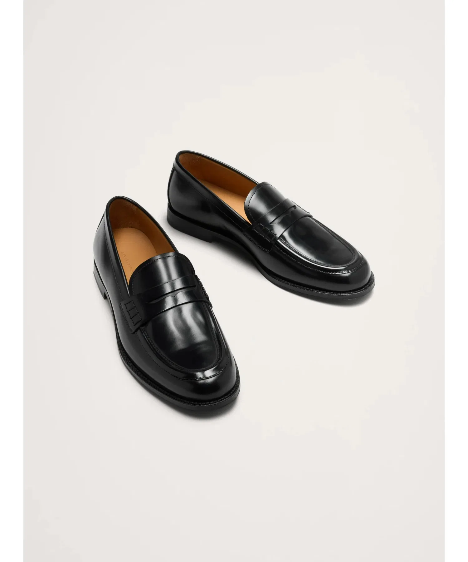 Мужские кожаные лоферы BANANA REPUBLIC чёрные