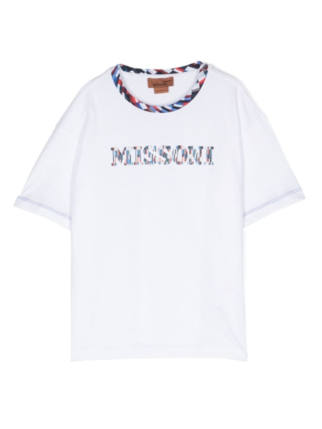 

Missoni Kids футболка с тисненым логотипом, белый
