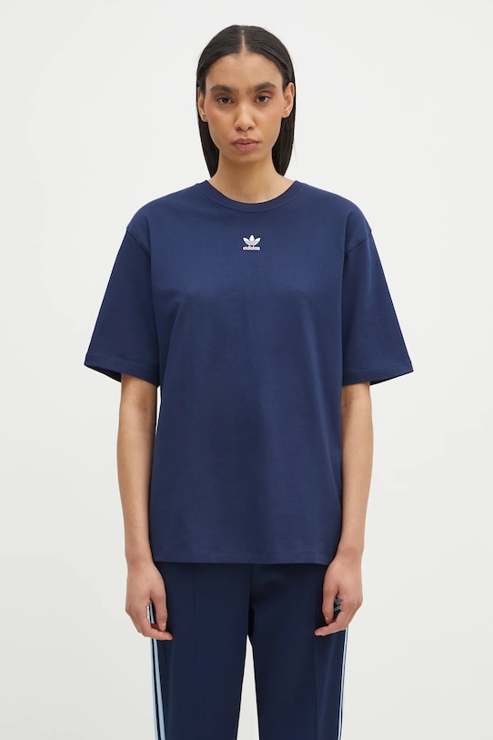

Хлопковая футболка Essential Adidas Originals, темно-синий