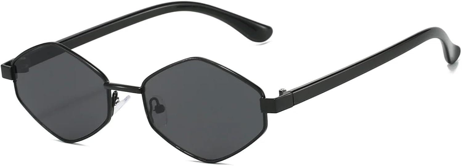 

Солнцезащитные очки с защитой от УФ-излучения UV400 | Овальные металлические градиентные линзы для женщин | Яркие цветные линзы для занятий спортом на открытом воздухе и вождения DSVIGF, Black Black Grey