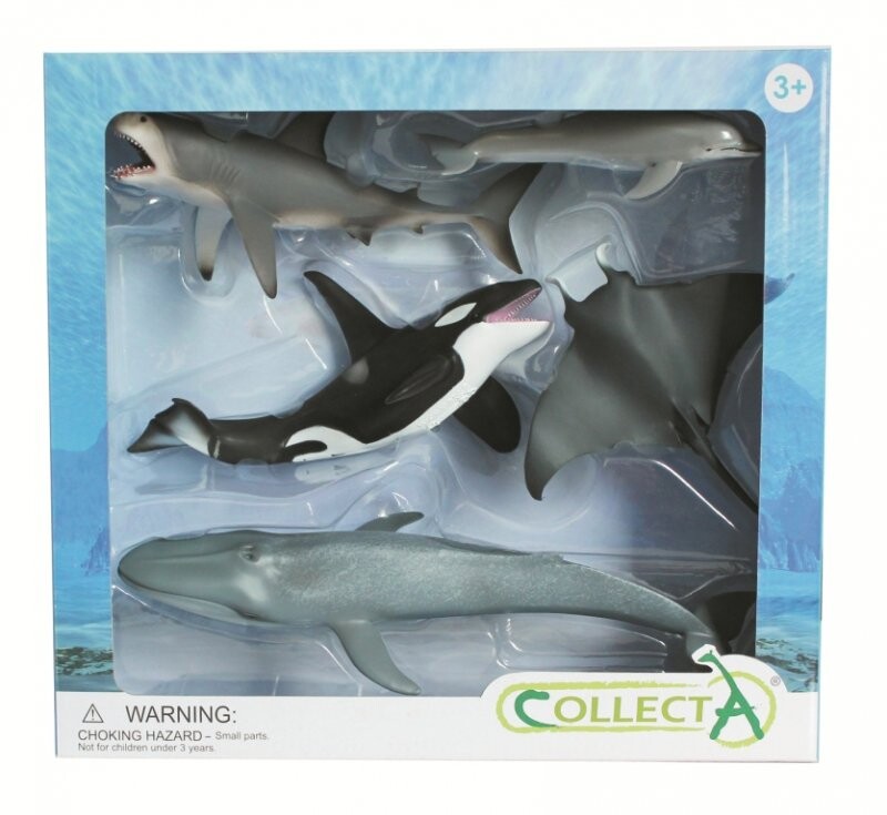

Collecta, коллекционные фигурки, набор из 5 морских животных в упаковке.