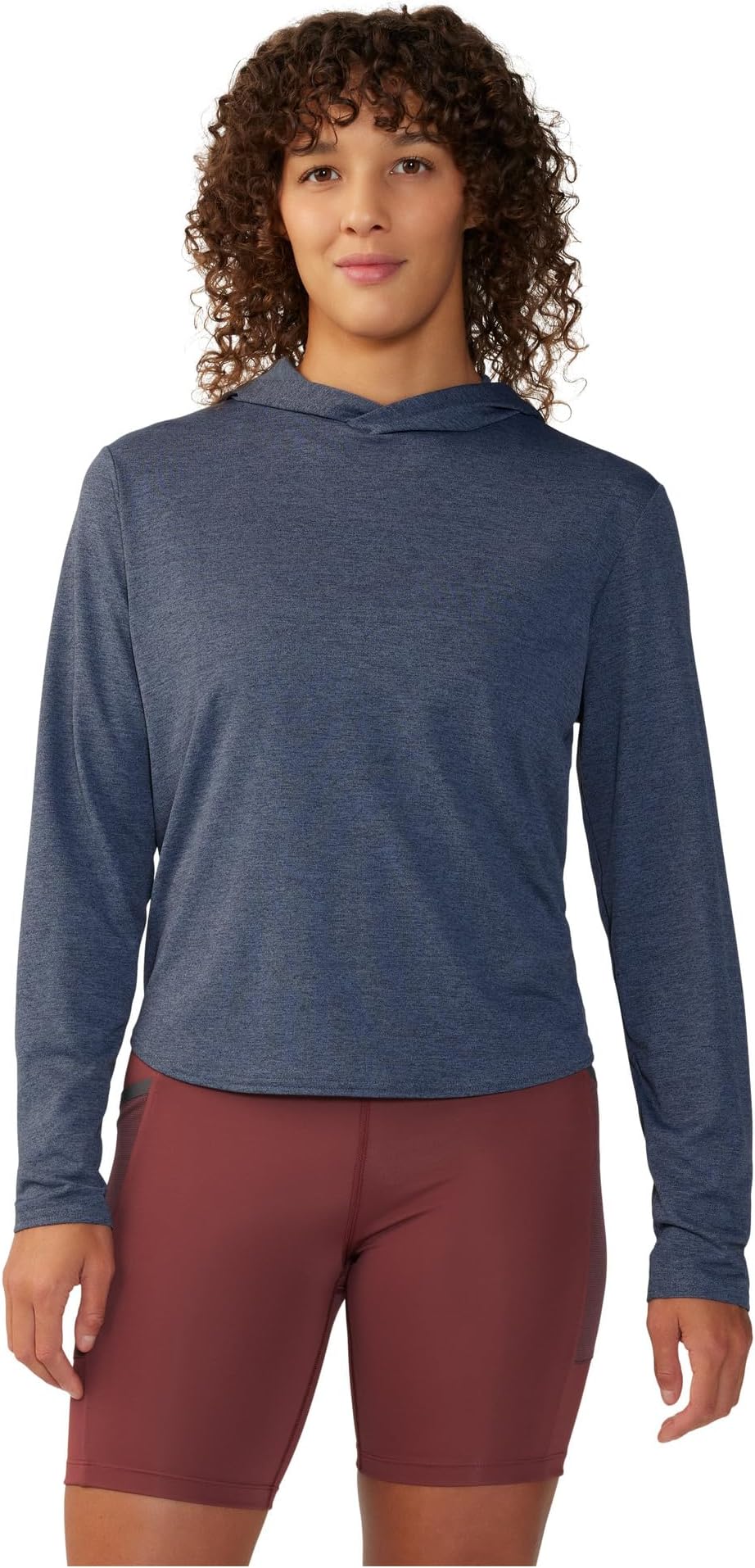 

Толстовка Mountain Hardwear Sunblocker Long Sleeve Hoodie, цвет Blue Slate Heather