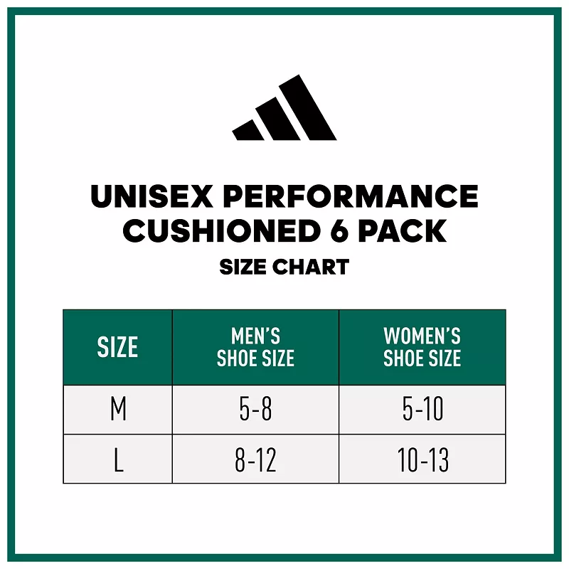 Комплект из 6 носков унисекс Performance Adidas, черный/белый — фото 4