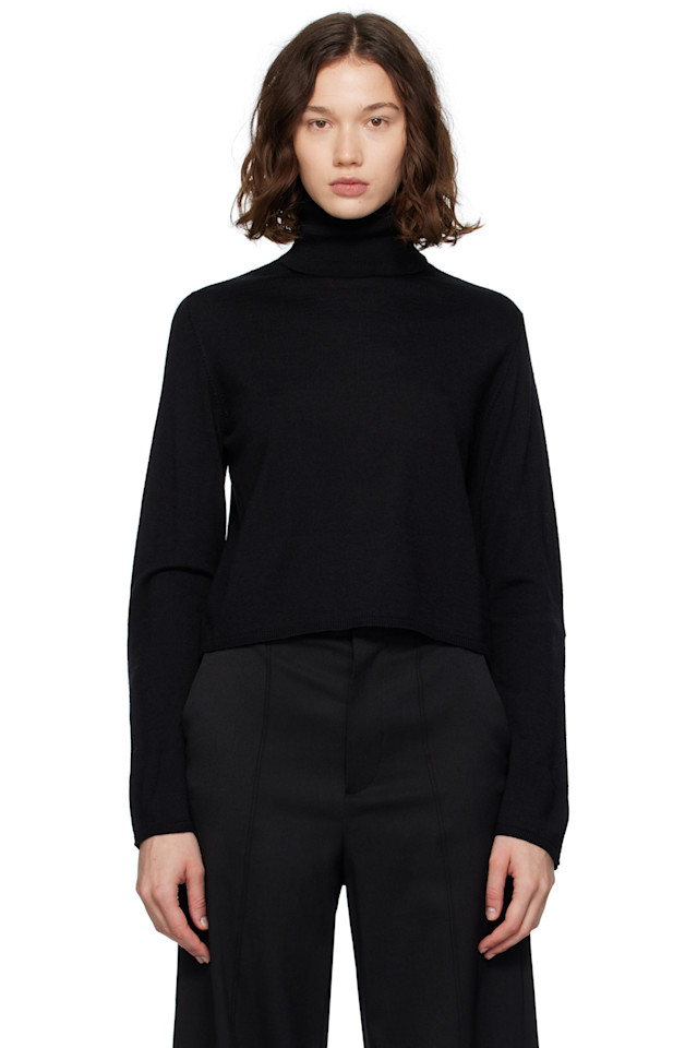

Вязаный водолазка Mm6 Maison Margiela, черный