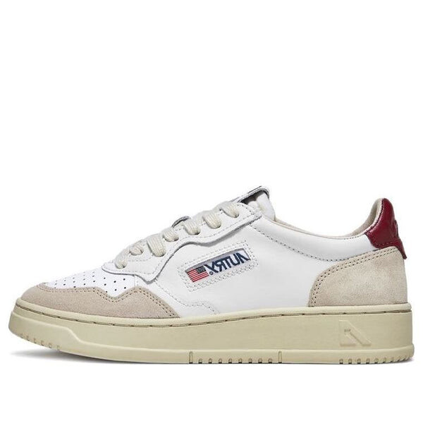 Кроссовки medalist low leather and suede 'white beige red' Autry, белый