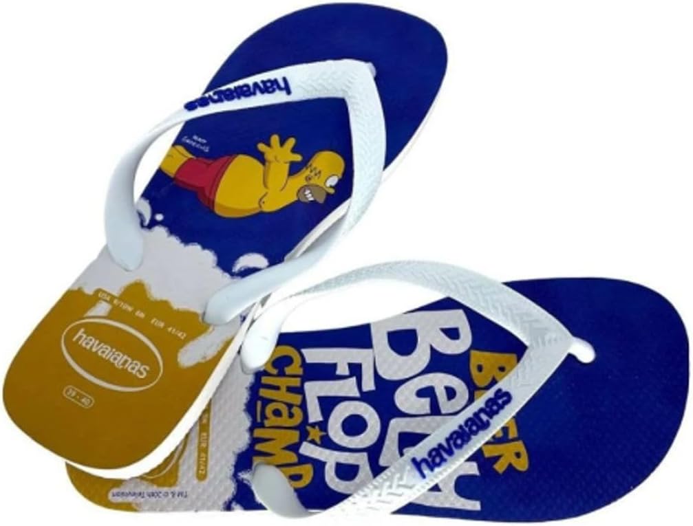Мужские шлепанцы Havaianas, размер США: 7, белый/синий/синий — фото 4