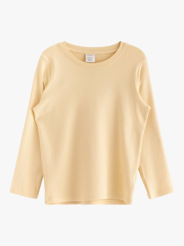 

Детская футболка с длинным рукавом Lindex, цвет Light Dusty Yellow