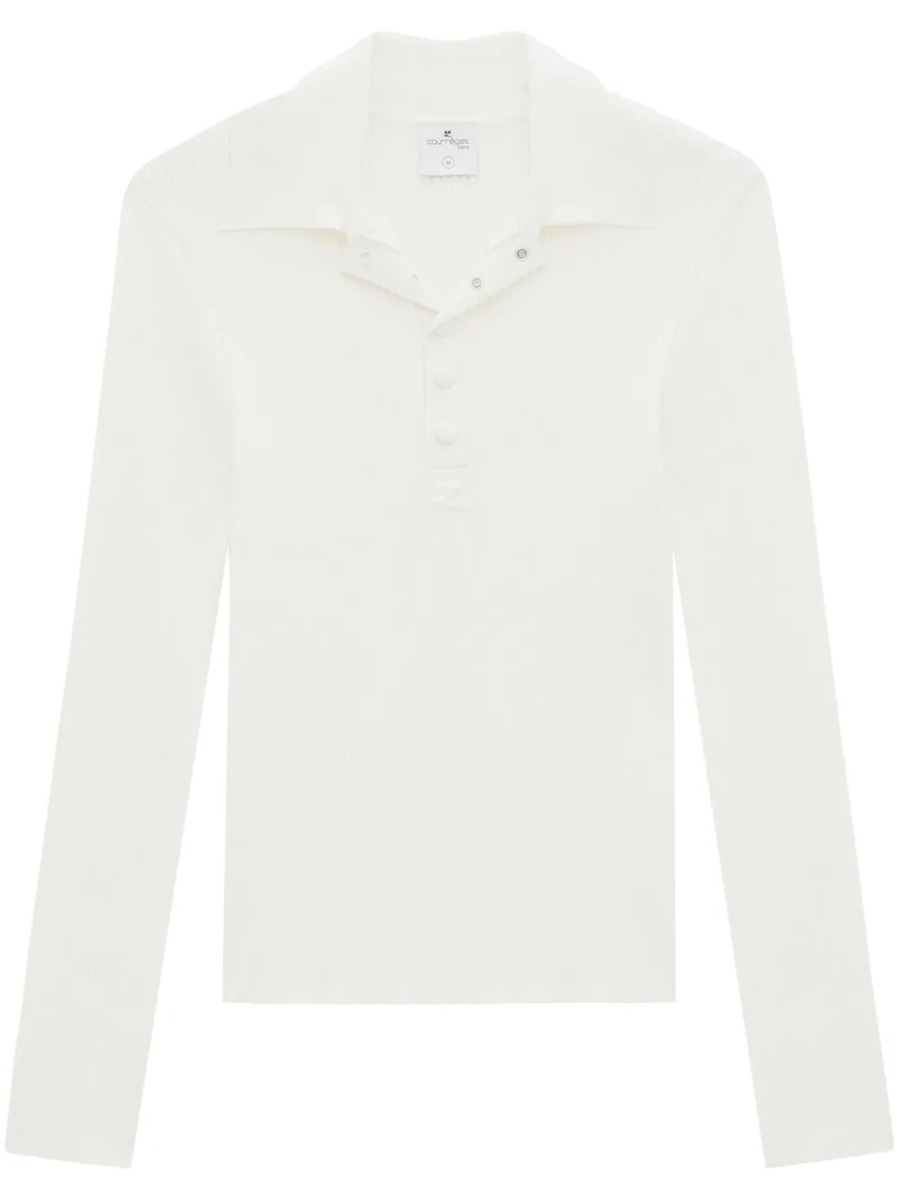 

Рубашка поло в рубчик Courrèges, белый