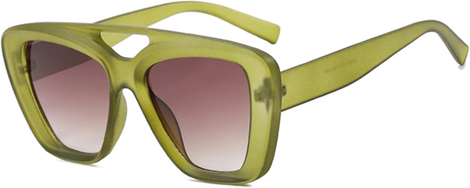 

bullabulling Винтажные солнцезащитные очки «кошачий глаз» с двойным лучом, увеличенного размера, для женщин, модные солнцезащитные очки с градиентным переходом, сексуальные очки для вечеринок, C8