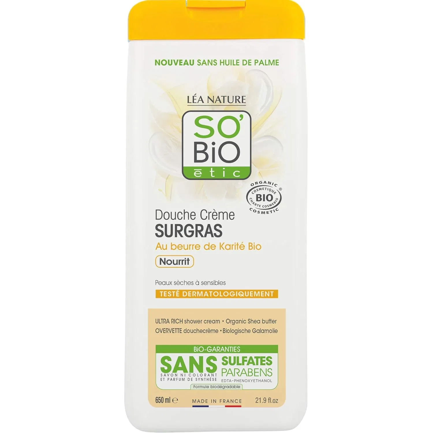 Крем для душа So 'Bio Étic Surgras с органическим маслом ши, 650 мл, 2 шт. So'Bio Étic