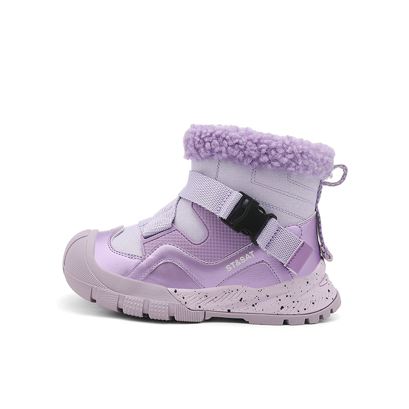 

Детские высокие ботинки с защитой от скольжения, износостойкие и термозащитой ST&SAT, Amethyst Ice Crystal