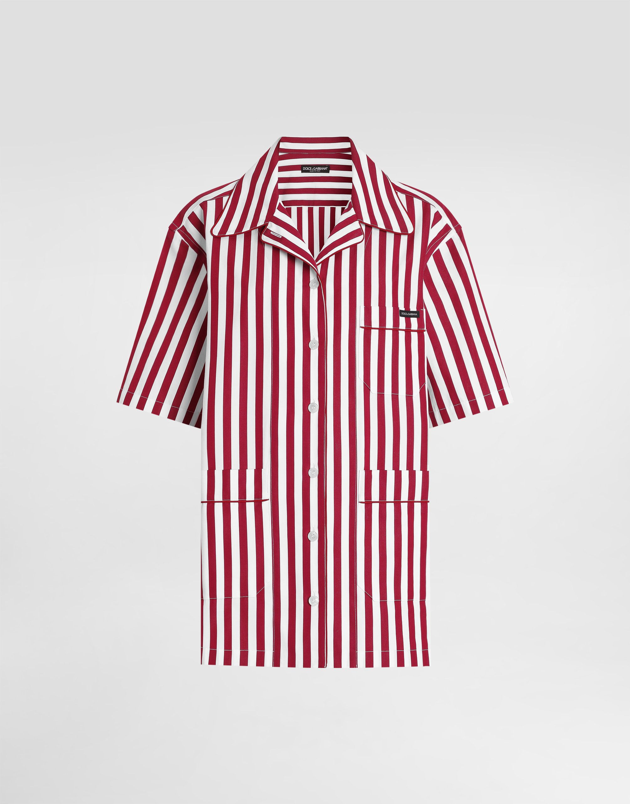 

Хлопковая рубашка в полоску DOLCE & GABBANA, мультиколор