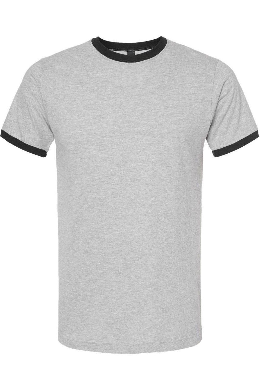 

Футболка Ringer из тонкого джерси Tultex Unisex, цвет heather grey/ black