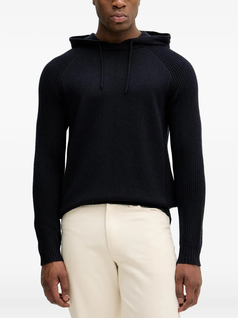 

Вязаный худи Armani Exchange, синий