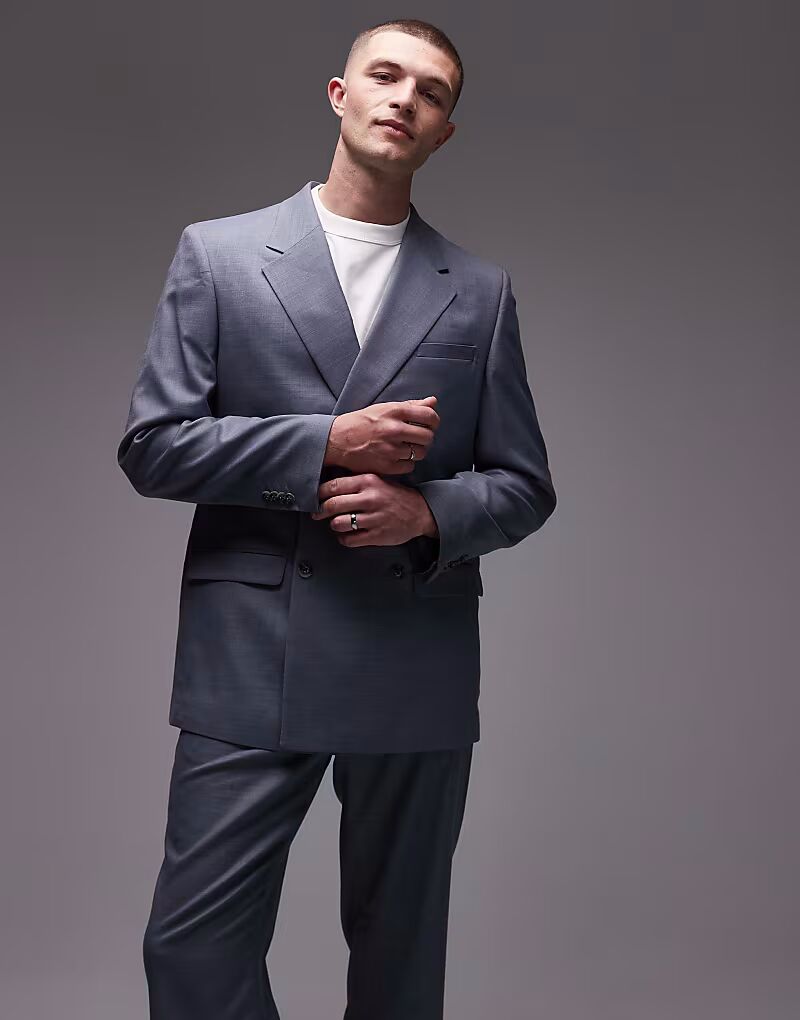 

Свободный пиджак Topman синего цвета