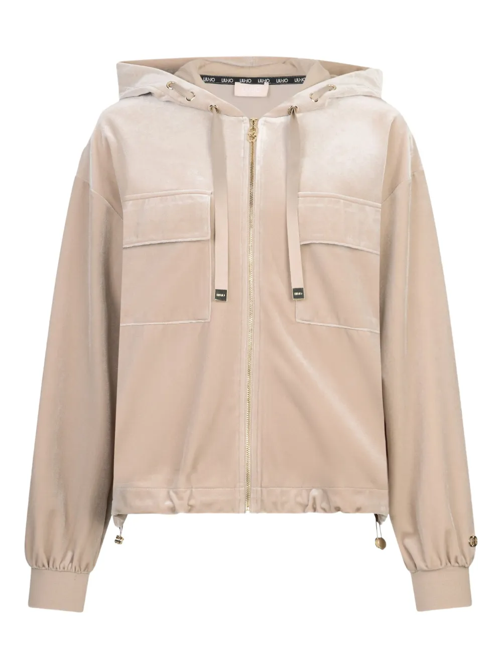 

Худи с логотипом из шенилла Liu Jo, нейтральный