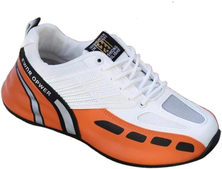 

Большие размеры мужской модной спортивной обуви Весна-Лето - кеды с высокой подошвой, модный дизайн для уличного и городского стиля Fusecottc, оранжевый